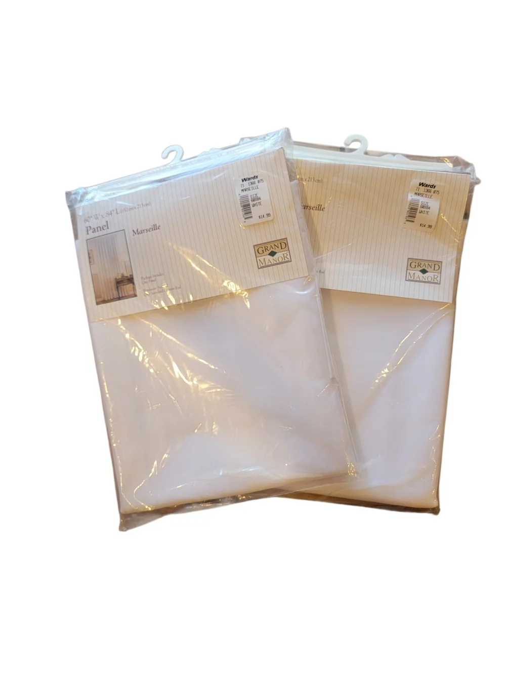 Montgomery Wards White Curtains Panel Vintage Marselle. NWT.